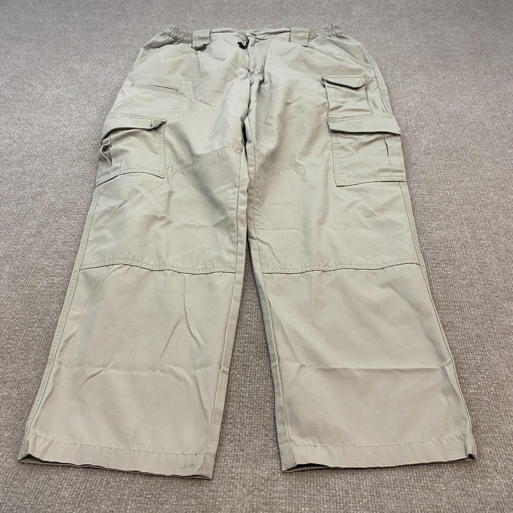 Propper Cargo Pants Mens 40x32 Beige Canvas Elastic Waist Tactical Outdoor